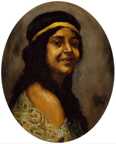 Portret van een vrouw door Edwin Augustus Harleston